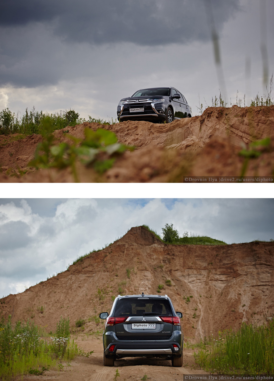 Фотосессия Mitsubishi Outlander в пустыне из опилок и в карьере + бонус. —  DRIVE2