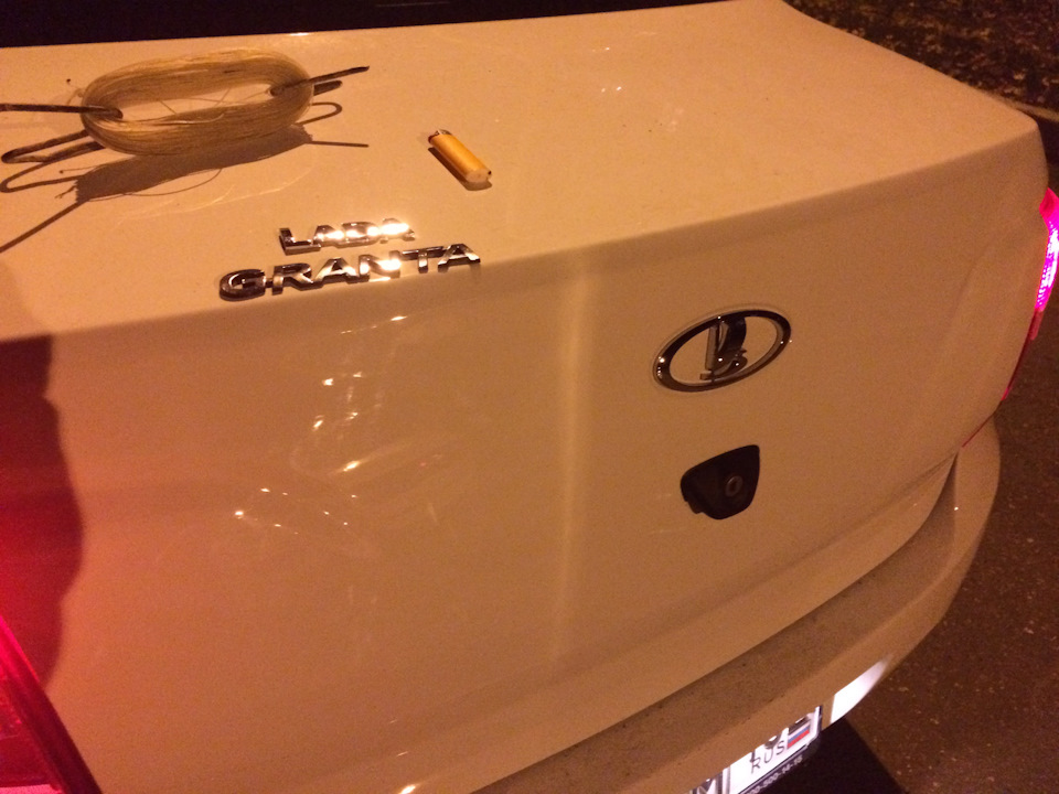 Снял шилдики и покраска радиаторной решетки)) — Lada Гранта, 1,6 л ...