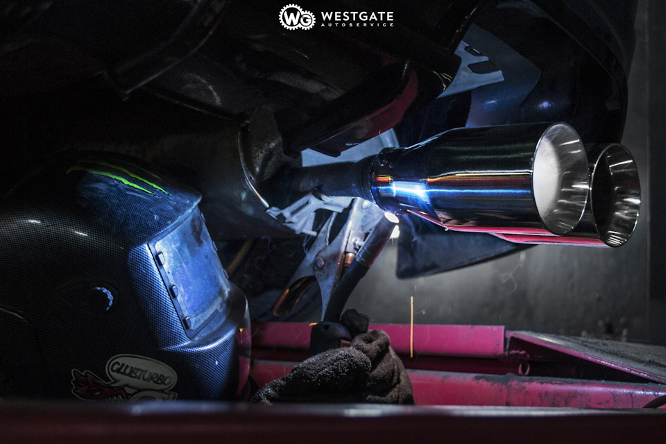 Установка раздвоенной насадки на глушитель Honda Civic — Westgate на DRIVE2