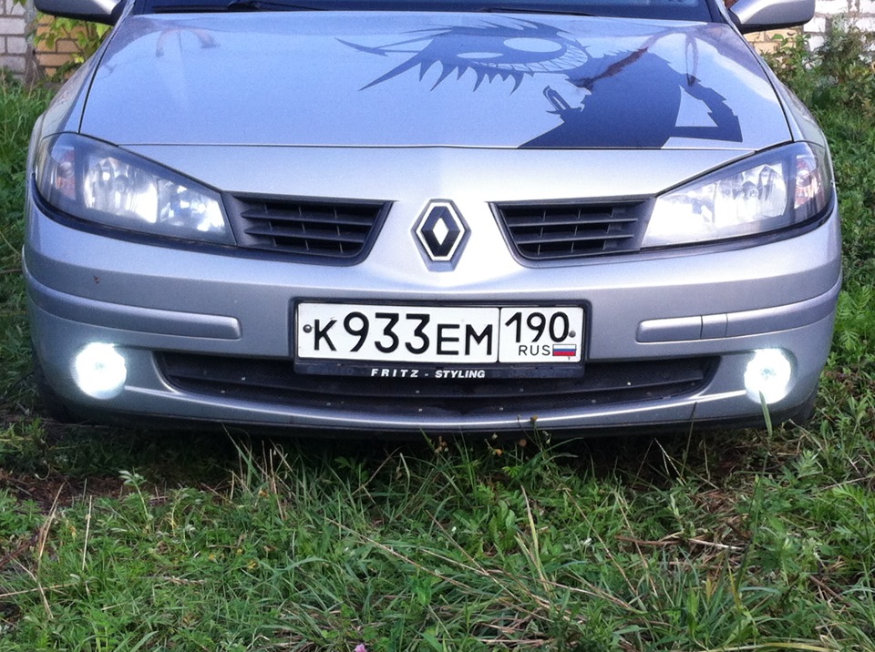 Линзованные туманки с ДХО — Renault Laguna II, 1,6 л, 2007 года ...