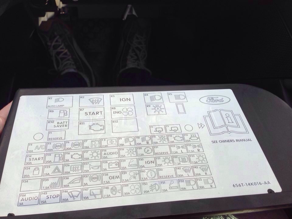 Форд фиеста мк 5 схема предохранителей