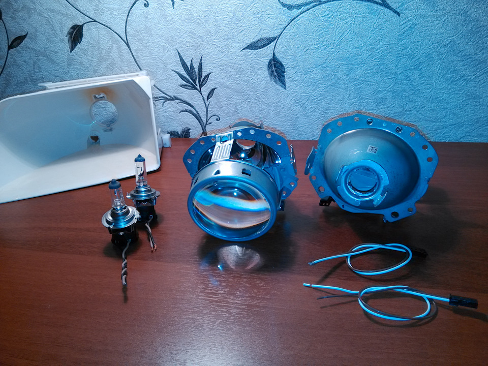 Бигалогеновые линзы 3" Hella h7 — Lada 2114, 1,6 л, 2013 года ...