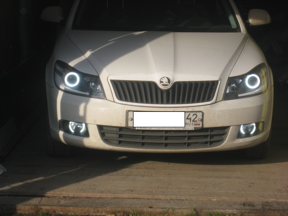 Skoda octavia тюнинг фар