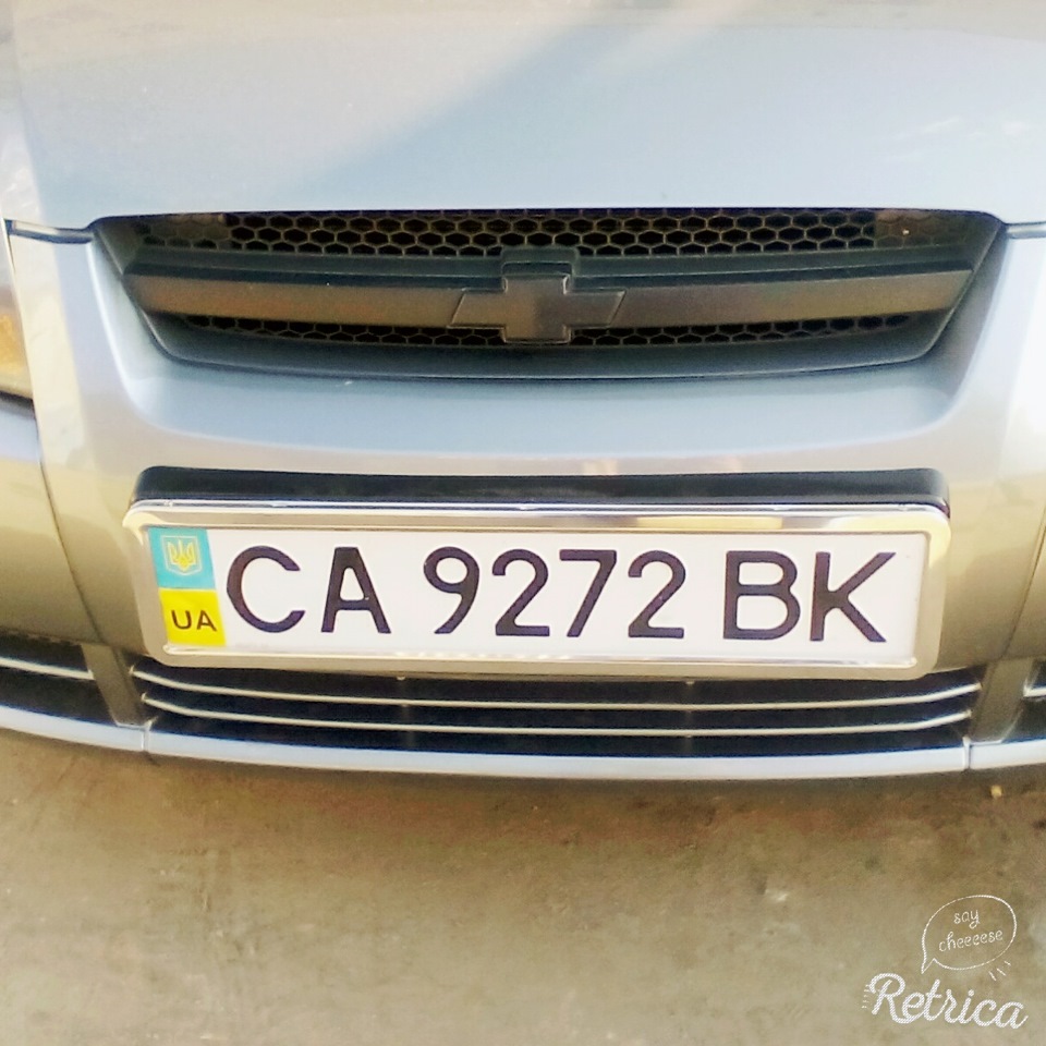 4. Рамочка под номер — Chevrolet Aveo 5-door (1G), 1,6 л, 2007 года ...