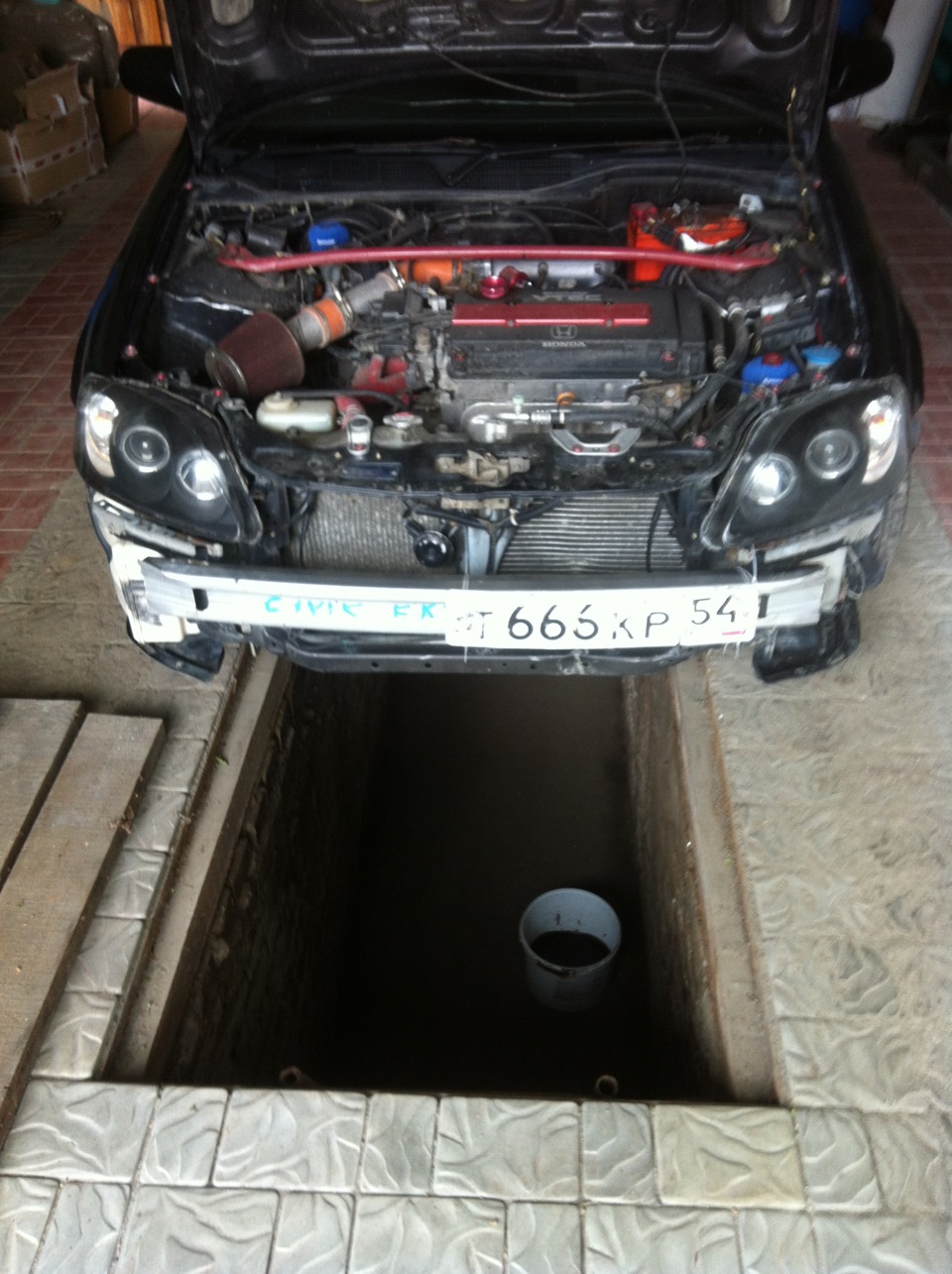 Замена масла+ремонт обвесов — Honda Civic Hatchback (6G), 1,6 л, 1999 ...