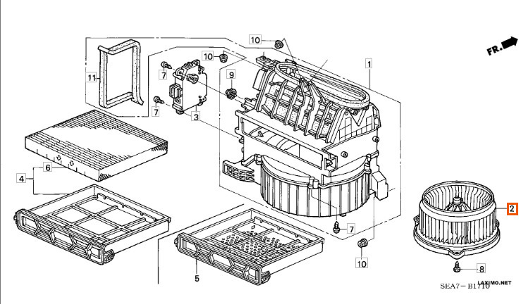 Засвистел моторчик на вентиляторе печки. Решение. — Honda Accord (7G ...