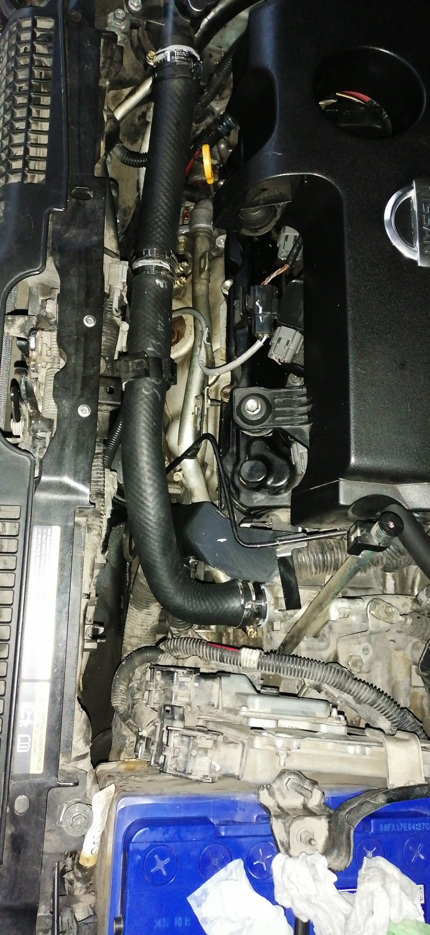 Самоделка верхнии патрубок радиатора — Nissan Teana (J32), 3,5 л, 2010 ...