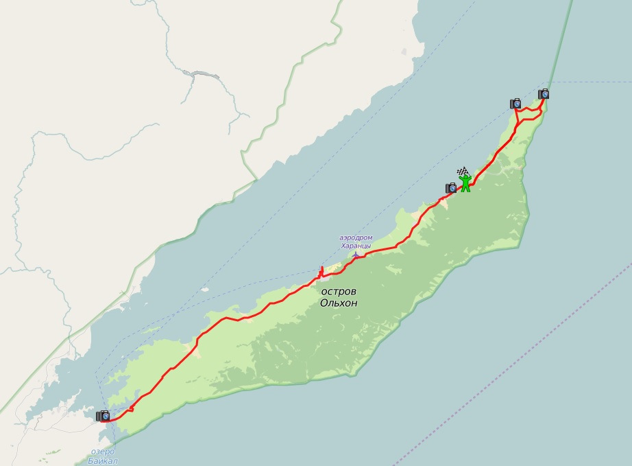 Ольхон карта достопримечательностей