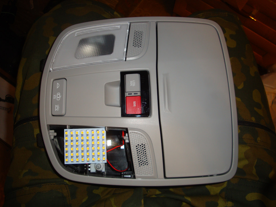 Размещение светодиодной панели в плафоне. — Hyundai Tucson (TL)