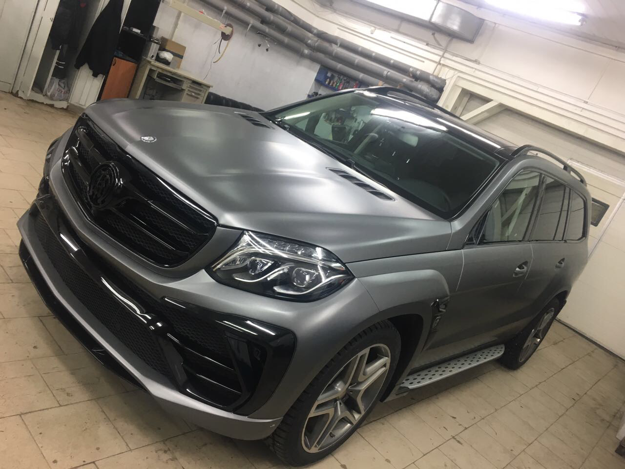 Mercedes GLS Grey Satin