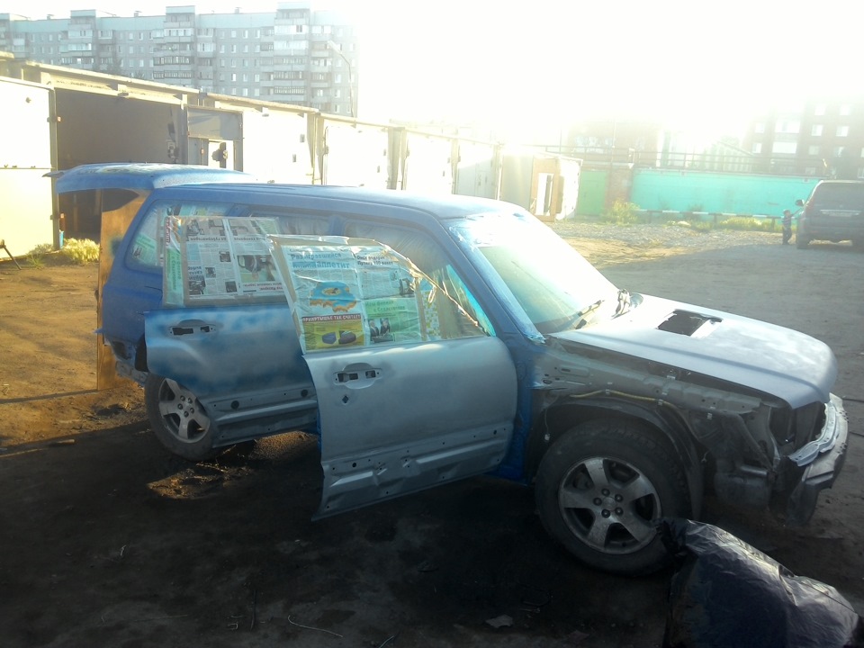 покраска машины раптором — Subaru Forester (SF), 2 л, 2001 года ...