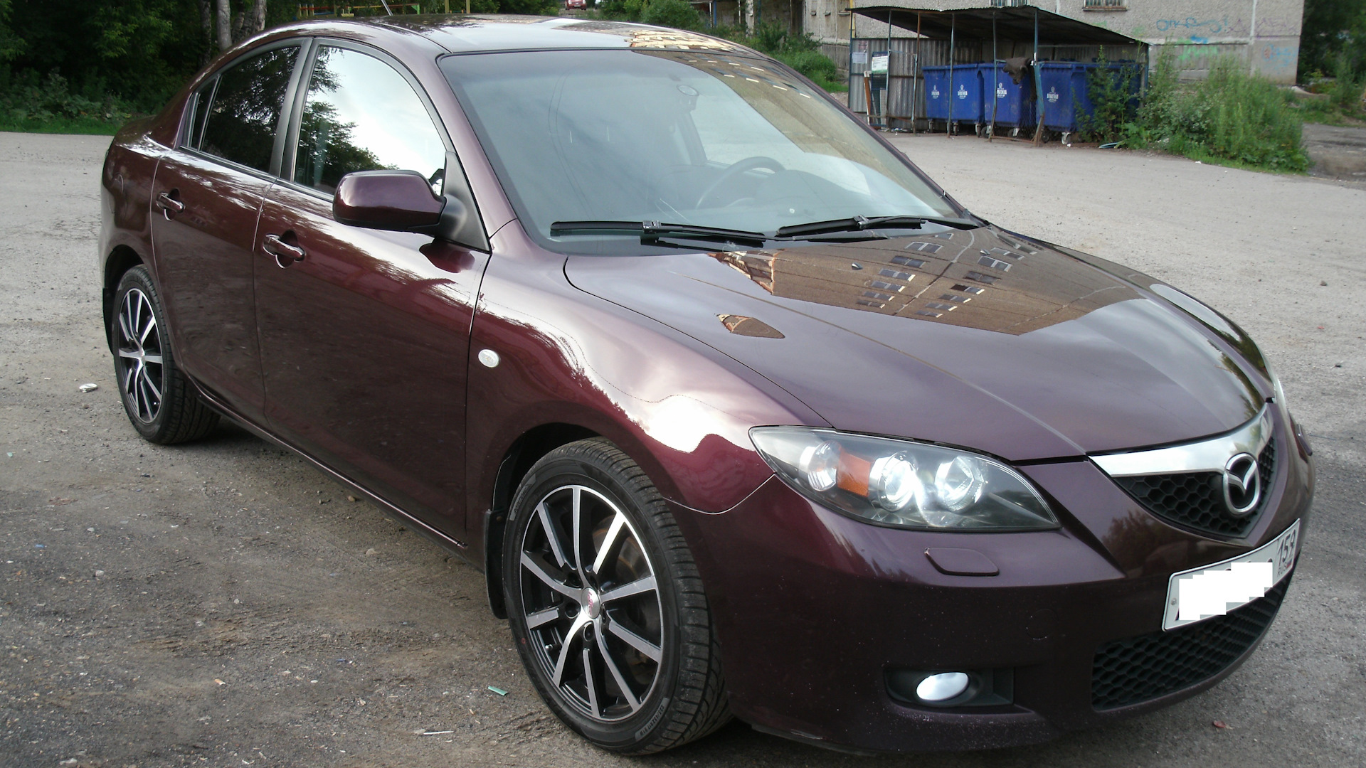 Mazda 3 (1G) BK 1.6 бензиновый 2007 | темно-вишневый на DRIVE2