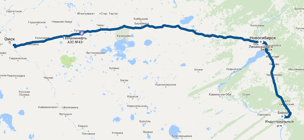 Расстояние до новосибирска на машине
