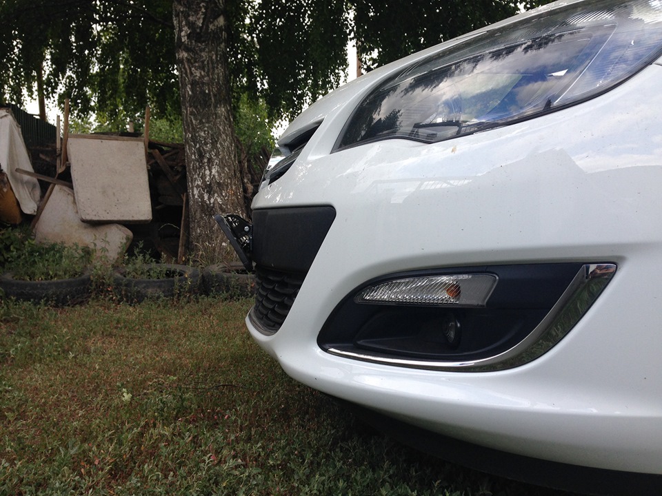 16. Наклонная рамка для номера [JDM] — Opel Astra J, 2013 года ...