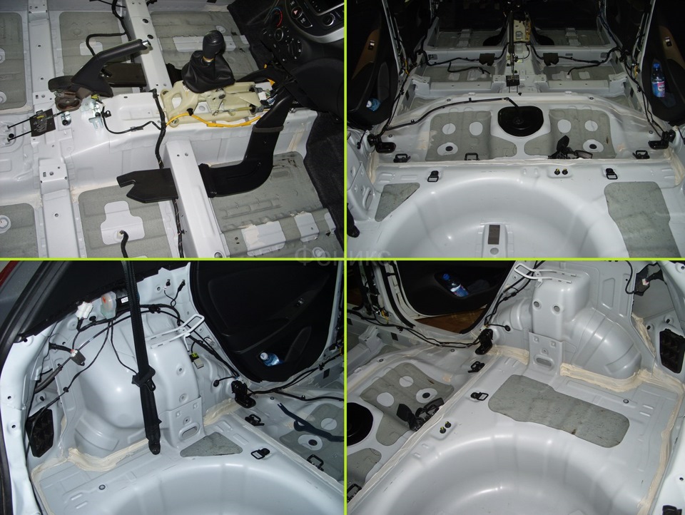 Hyundai Solaris шумовиброизоляция пола. — Феникс на DRIVE2