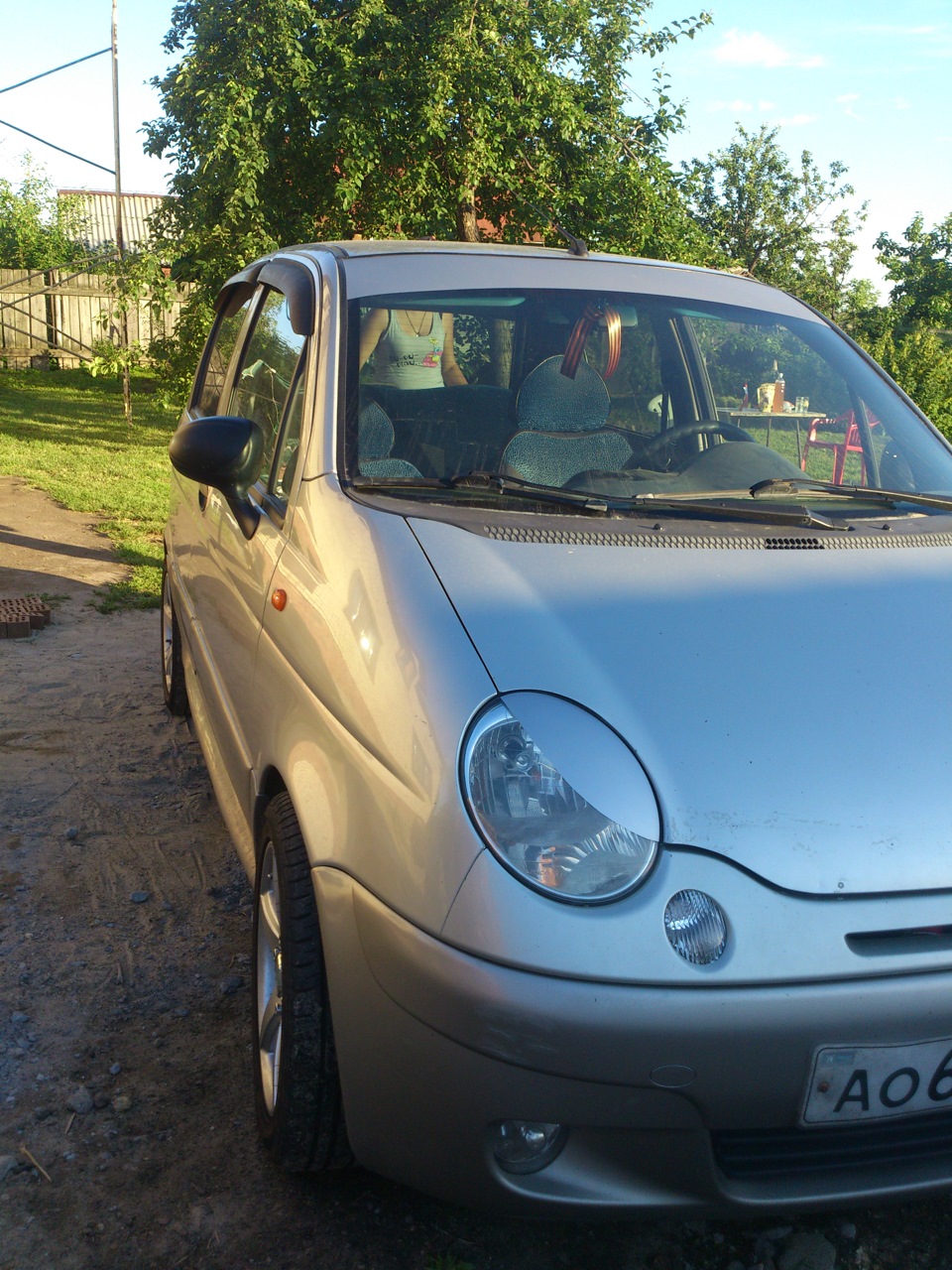 Полоса на лобовое и реснички — Daewoo Matiz (M100, M150), 1 л, 2007 года |  стайлинг | DRIVE2