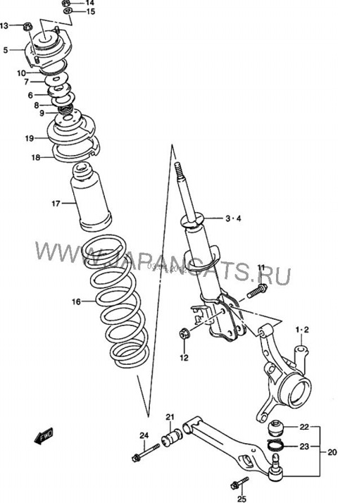 Передняя подвеска сузуки сх4 схема