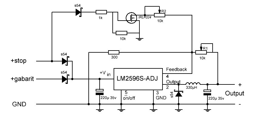 Lm2596t схема включения