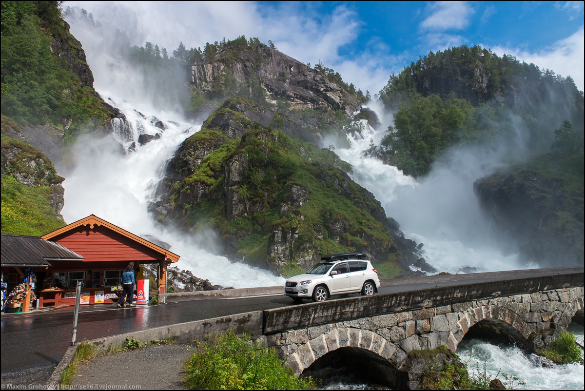 Водопад Къесфоссен Норвегия фото