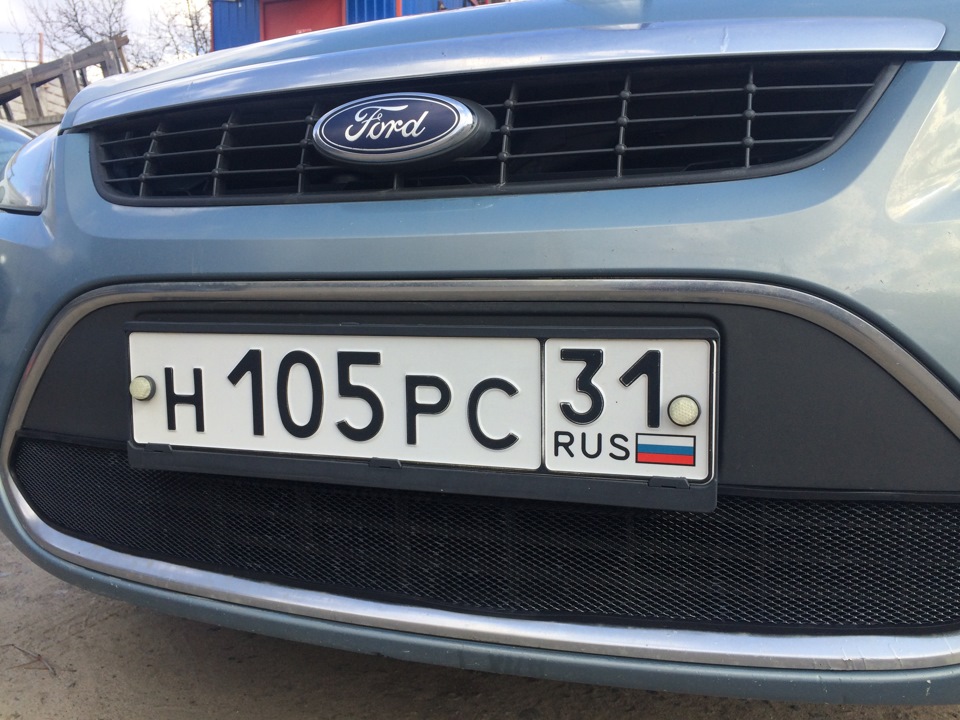 защитная сетка на решётку радиатора — Ford Focus Hatchback II, 2 л ...