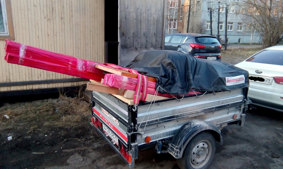 Первая перевозка на прицепе "Крепыш" — KIA Rio (3G), 1,6 л, 2015 года ...