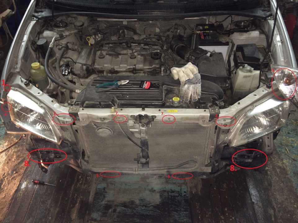 Как снять бампер мазда премаси Долгожданная замена бампера - Mazda Premacy (1G), 1,8 л, 2000 года кузовной ремо