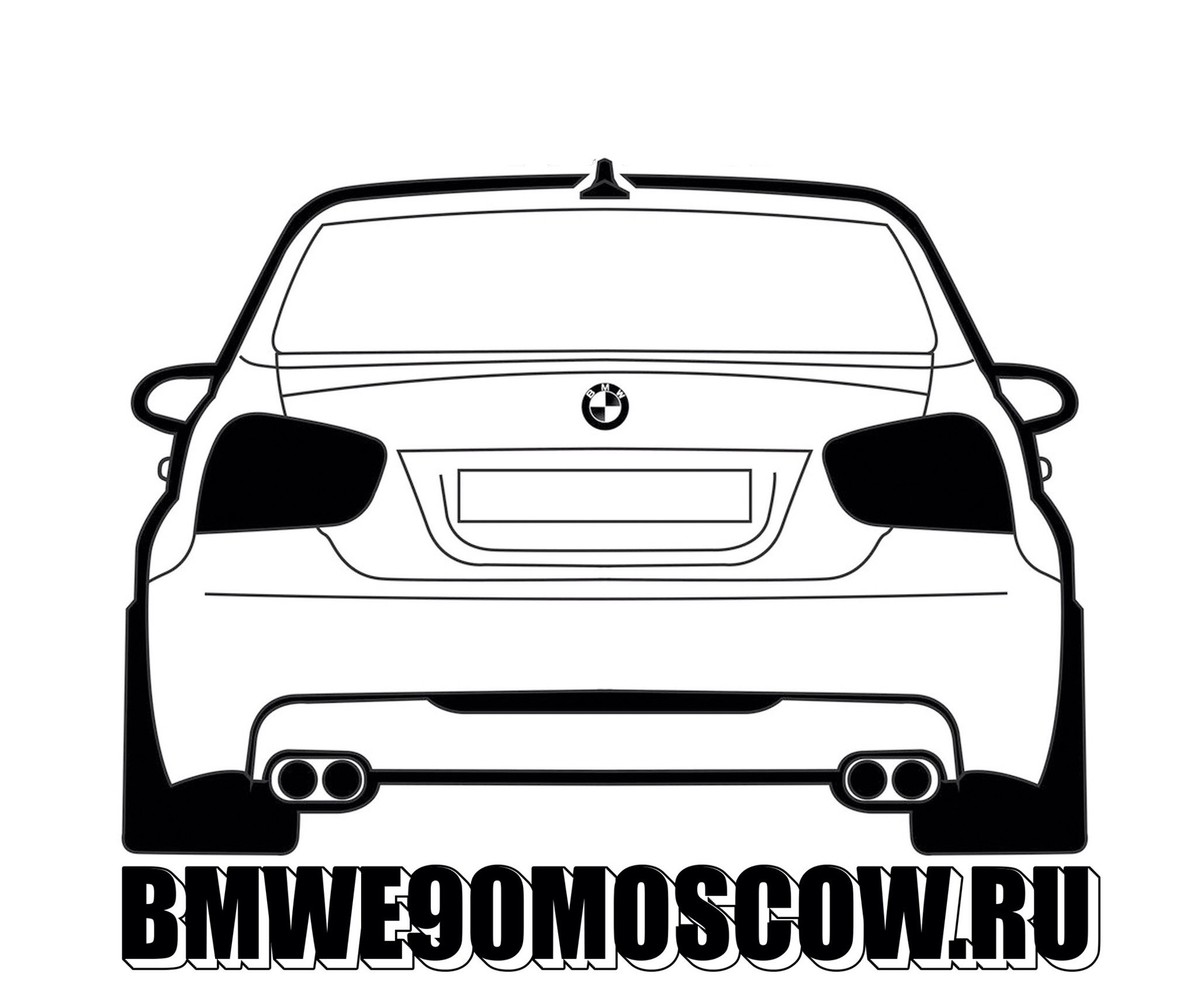 BMW e90 в наклейках