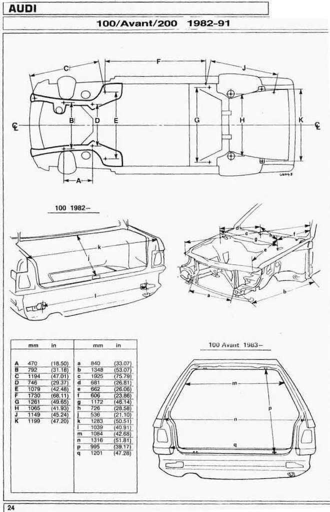 Ауди 100 с4 чертеж