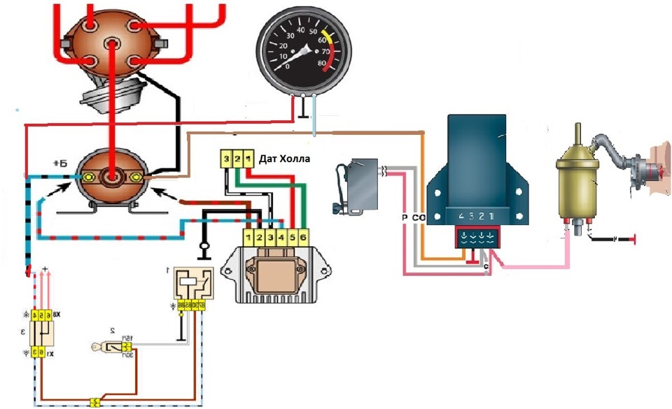 Схема зажигания москвич