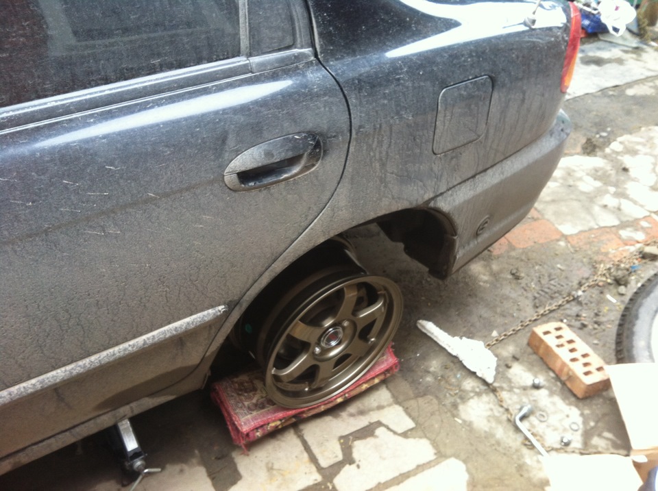 Купил новые диски — KIA Spectra, 1,6 л, 2007 года | колёсные диски | DRIVE2