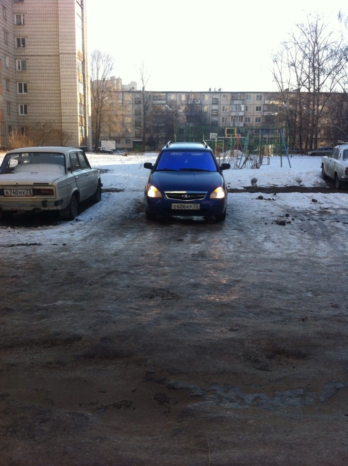 Американские габариты. — Lada Приора универсал, 1,6 л, 2010 года ...