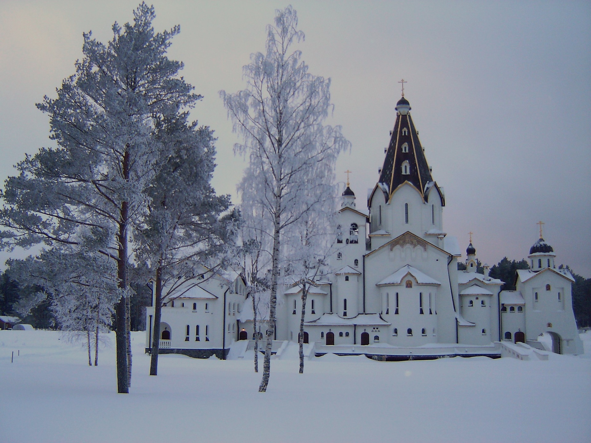Валаамский Спасо-Преображенский мужской монастырь зимой