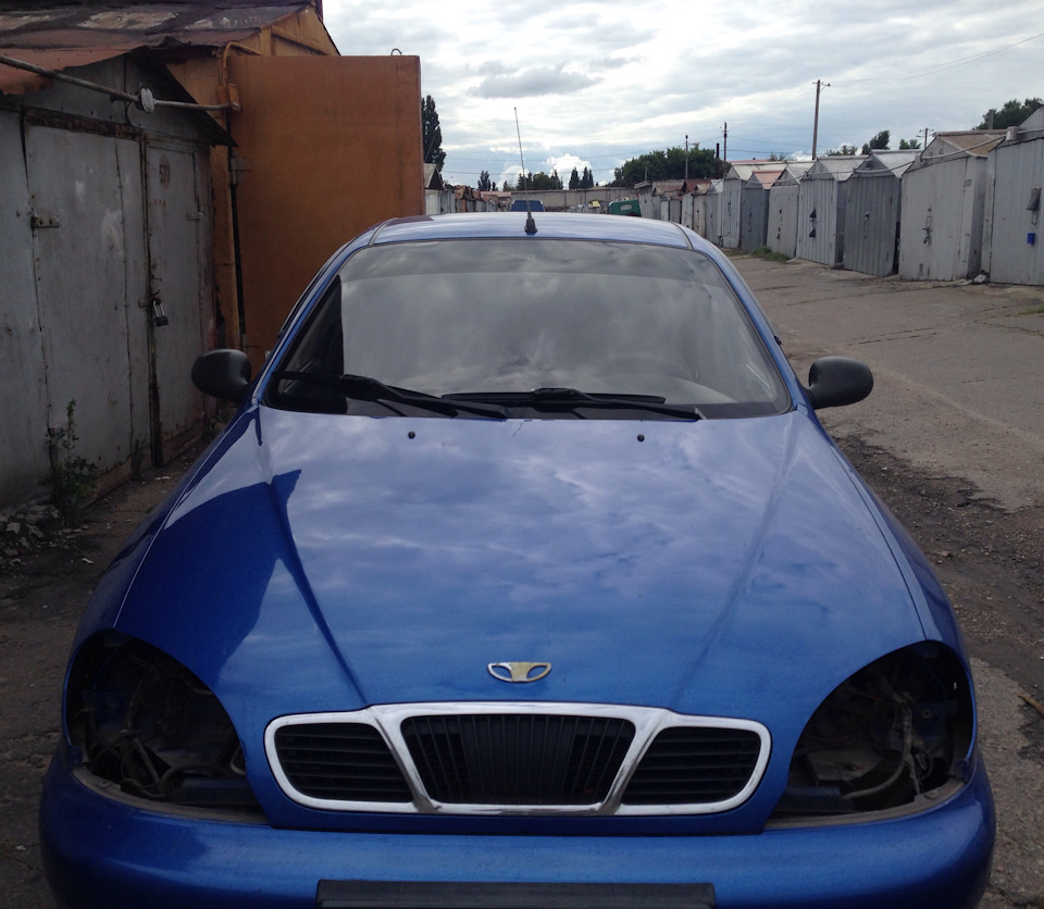 Линзы + восстановление стекла фары — Daewoo Lanos, 1,6 л, 2008 года ...