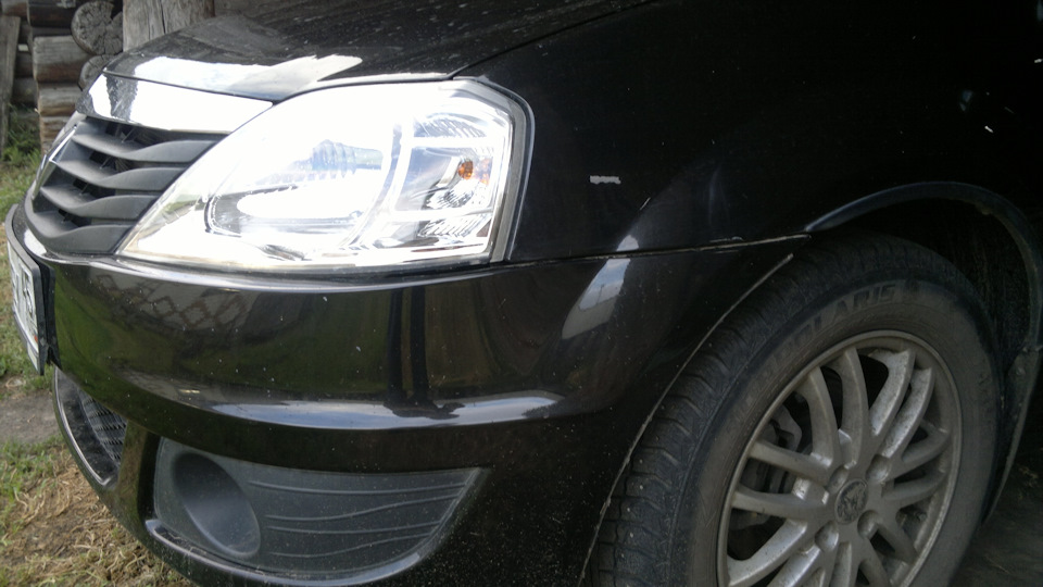 провис передний бампер — Renault Logan (1G), 2010 года | своими руками ...