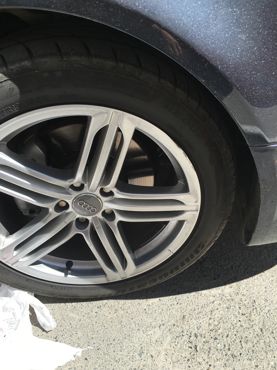 Загнул диск, правка диска R18 — Audi A6 (C6), 3,2 л, 2007 года ...