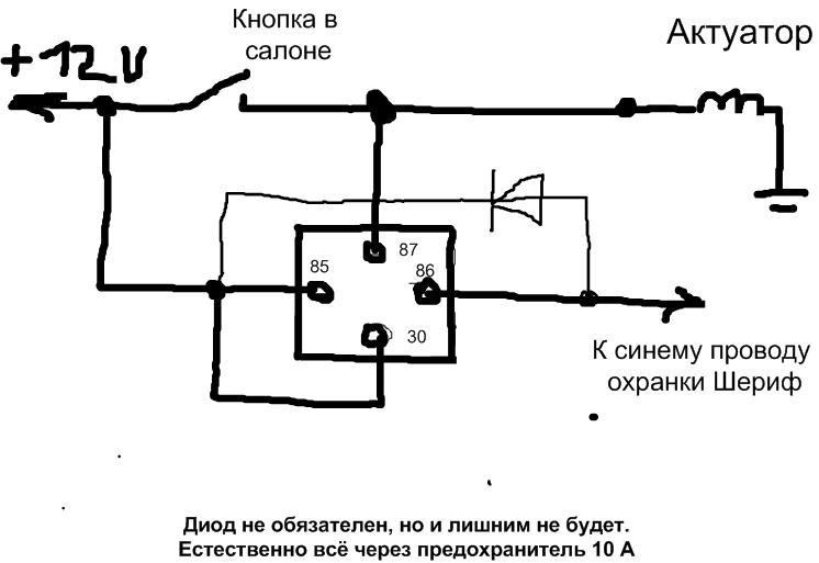 Актуатор схема подключения