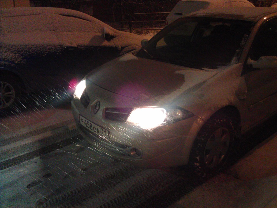 Помощь в переезде и снегопад — Renault Megane II, 1,6 л, 2009 года ...
