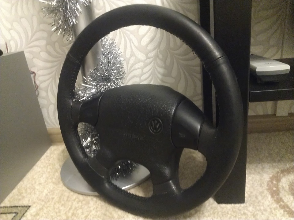 Кожаная оплетка на руль своими руками — Volkswagen Golf Mk3, 1,8 л ...