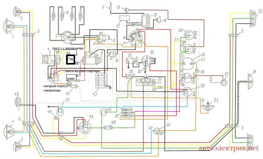 Автомобильные проводки схема