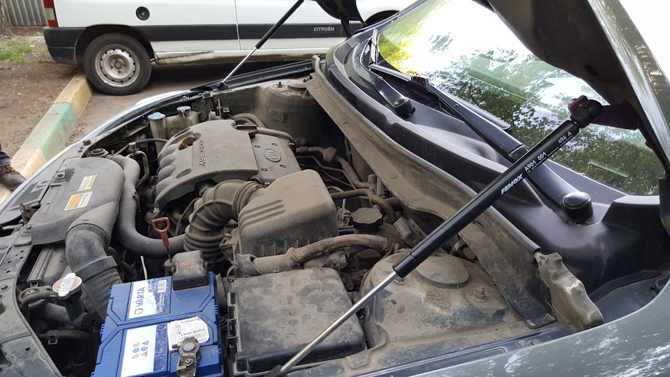 Газовые упоры под капот. Девушке нужен комфорт. — KIA Ceed (1G), 1,6 л ...