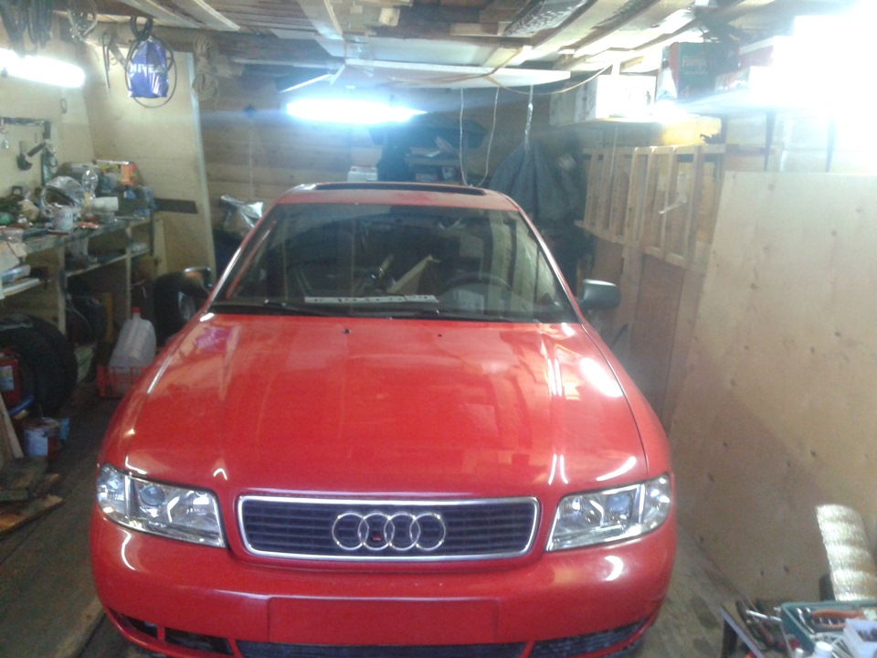 Фары от рестайла + гудок от камаза:) — Audi A4 (B5), 1,6 л, 1996 года ...