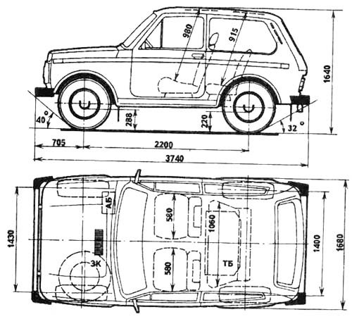 Ваз 2131 чертеж