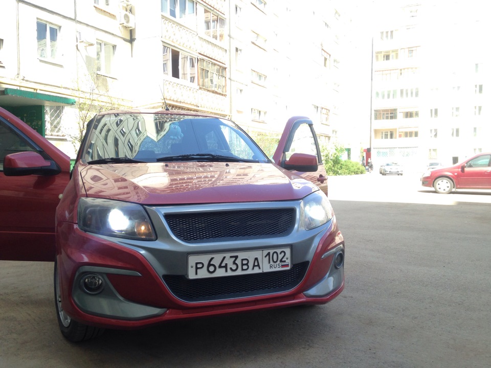 Покраска фар, настройка клапанов, сход/развал — Lada Гранта, 1,6 л ...