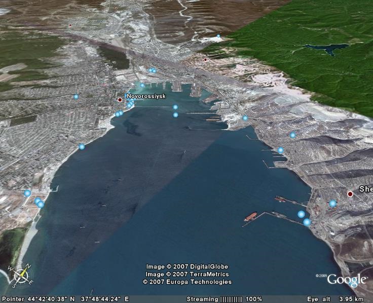 Карта новороссийска со спутника в реальном времени