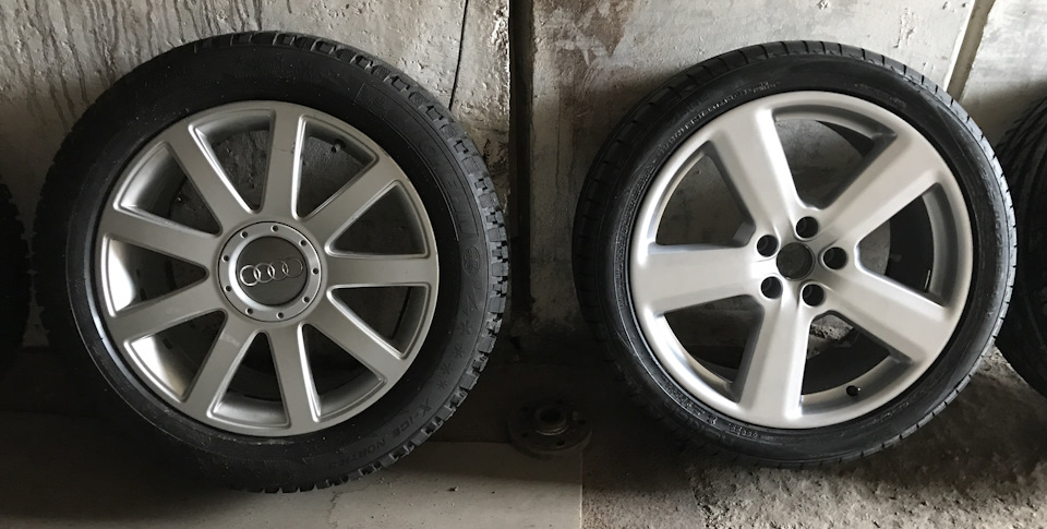 Теперь имею такую конфигурацию — левый (зима R18) — правый (лето R19) — на этом данный вопрос закрыт 👌 — Audi Allroad (C5)