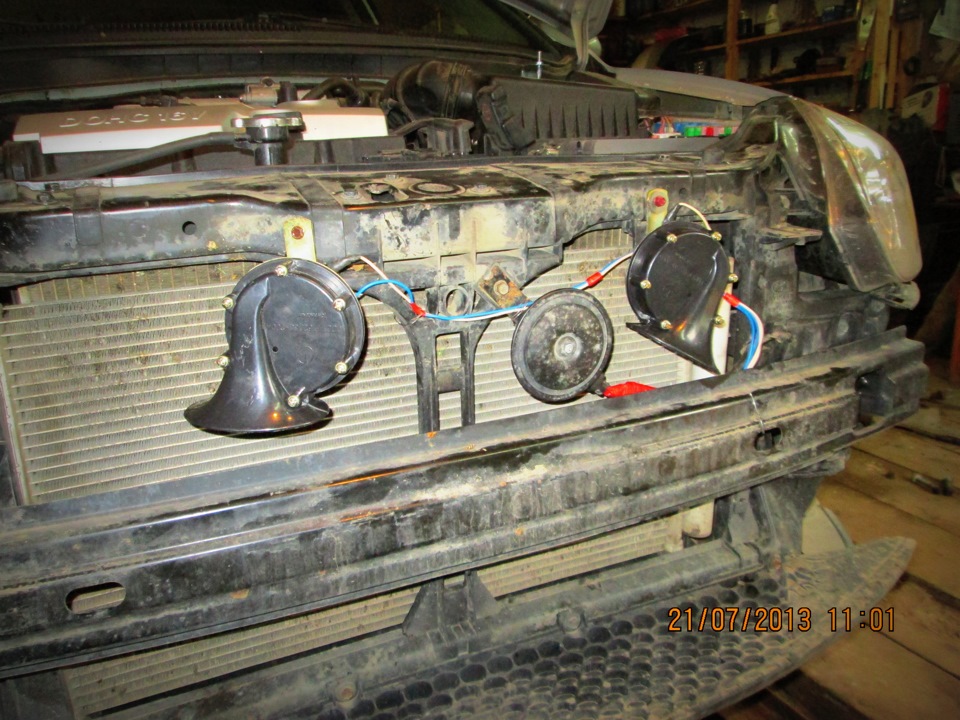 волговский сигнал + штатный — Hyundai Verna, 1,4 л, 2007 года ...