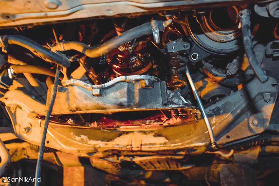 2jz ge как снять масляный насос