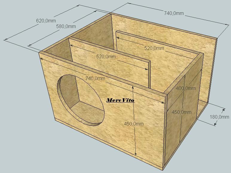 Короб для сабвуфера сони xplod 1300w чертеж