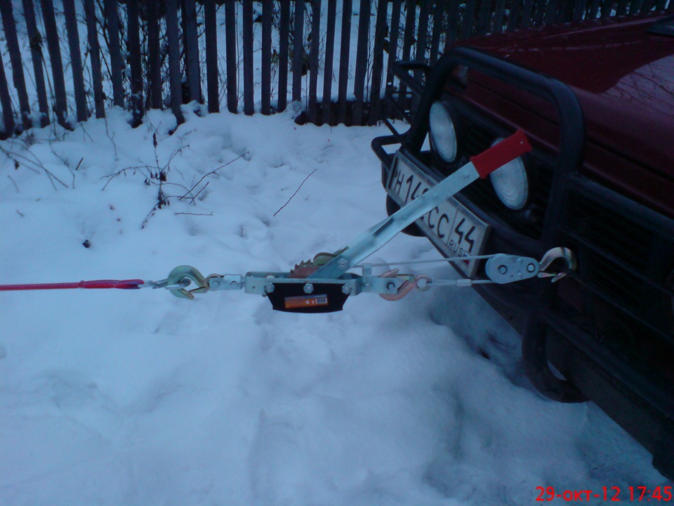 Подарили ручную лебедку! — Lada 4x4 3D, 1,7 л, 1998 года | аксессуары ...