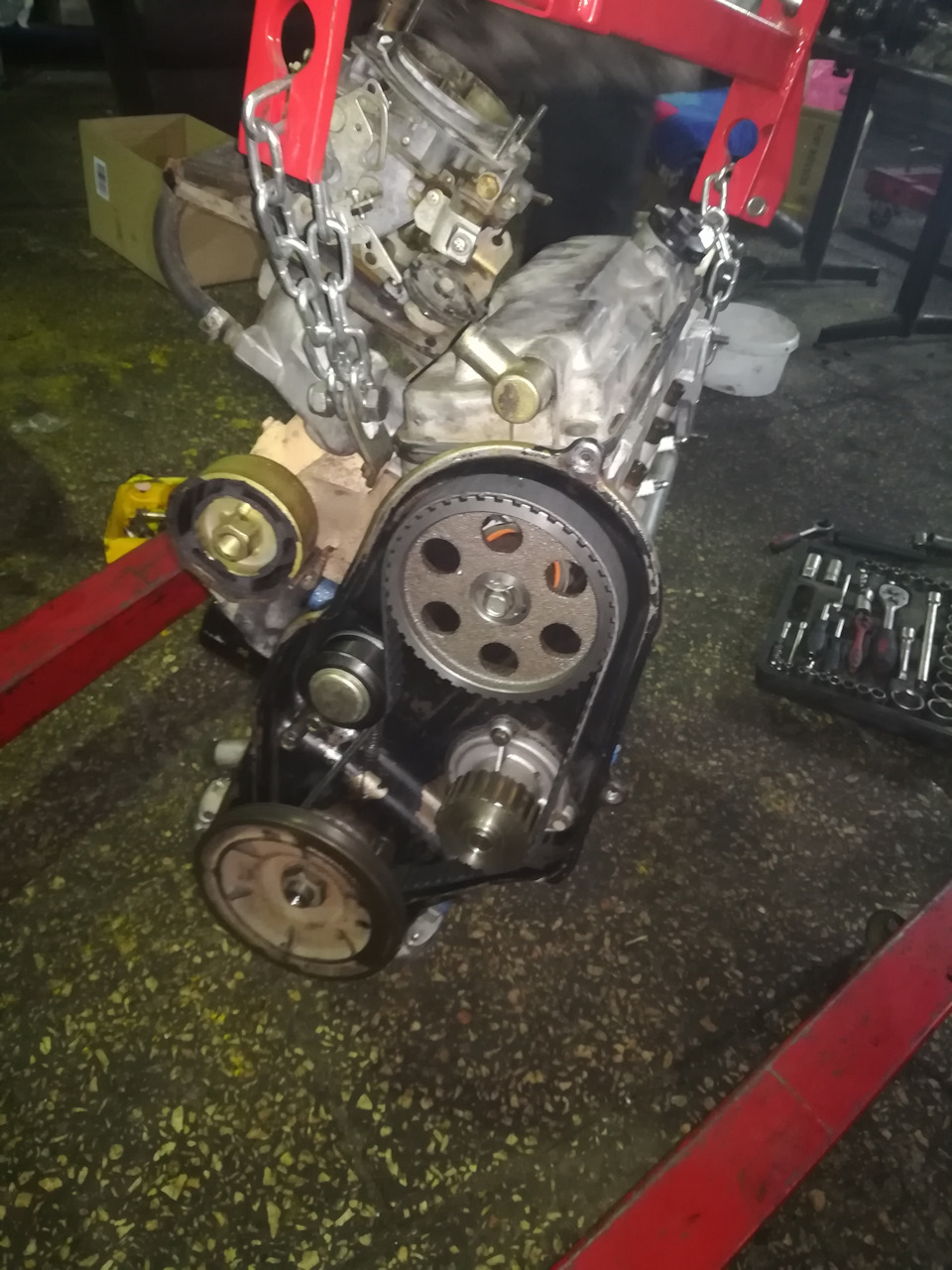 Капремонт ДВС или с 1.1 в 1.3. Установка движка. — ЗАЗ 1103, 1,1 л ...